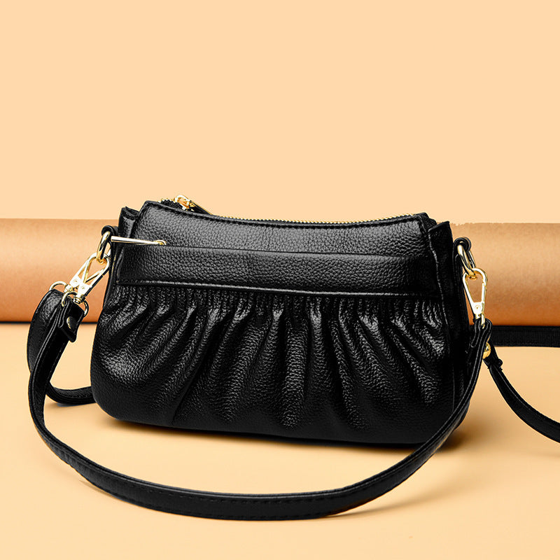 Genuine Leather High-end Textured Shoulder Sling Bag