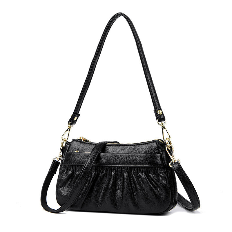 Genuine Leather High-end Textured Shoulder Sling Bag